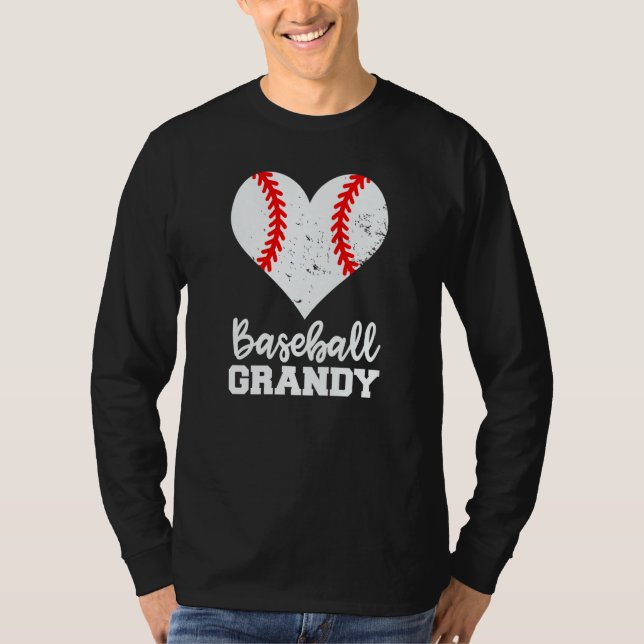 Camiseta Baseball Grandy Baseball Heart Grandma Grandy (Frente)