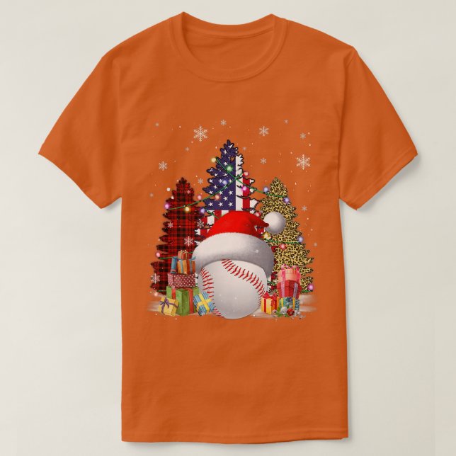 Camiseta Baseball Hat Papais noeis Sinalizador Us Xadrez Bu (Frente do Design)