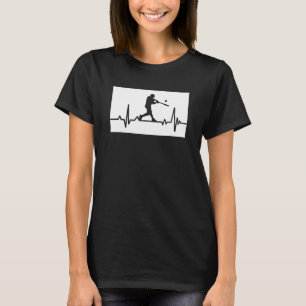Camiseta Baseball Hearbeat Para Jogadores Passivos Entusias