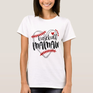 Camiseta Baseball Heart MAMAW Avó Trendy