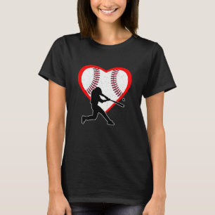 Camiseta Baseball Heart Sport Love Anti Dia de os namorados