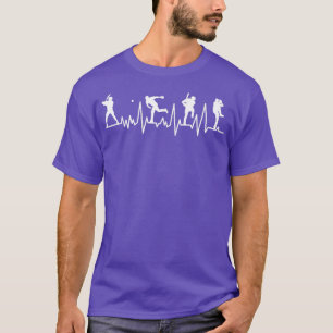 Camiseta Baseball Heartbeat Funny Baseball Player Fans Mens