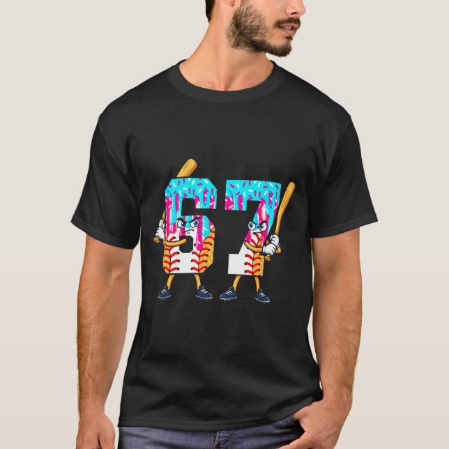 Camiseta Baseball Ice Cream 67 Six Seven Cool Player 6 7 Dr (Frente)
