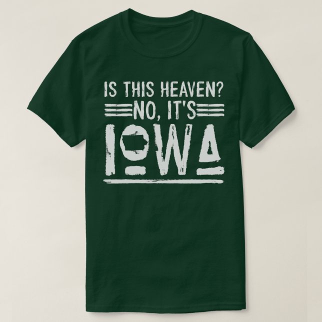 Camiseta Baseball Iowa É Este Céu Em Iowa (Frente do Design)