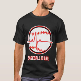 Camiseta Baseball is Life Heartbeat Pulse Graphic
