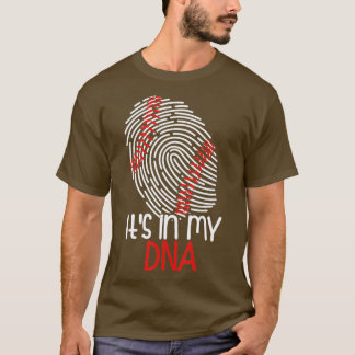Camiseta Baseball Its in my DNA Fingerprint