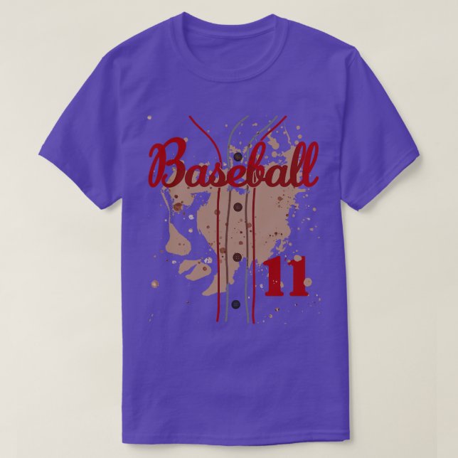 Camiseta Baseball Jersey Número 11 Crianças Baseball Unifor (Frente do Design)