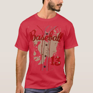 Camiseta Baseball Jersey Número 13 Crianças Baseball Unifor