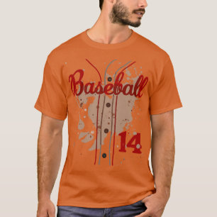 Camiseta Baseball Jersey Número 14 Crianças Baseball Unifor