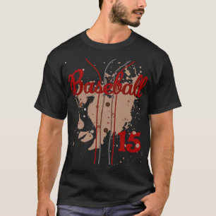 Camiseta Baseball Jersey Número 15 Crianças Baseball Unifor