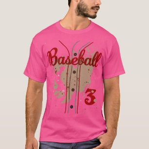 Camiseta Baseball Jersey Número 3 Baseball Uniform Dirk Fu
