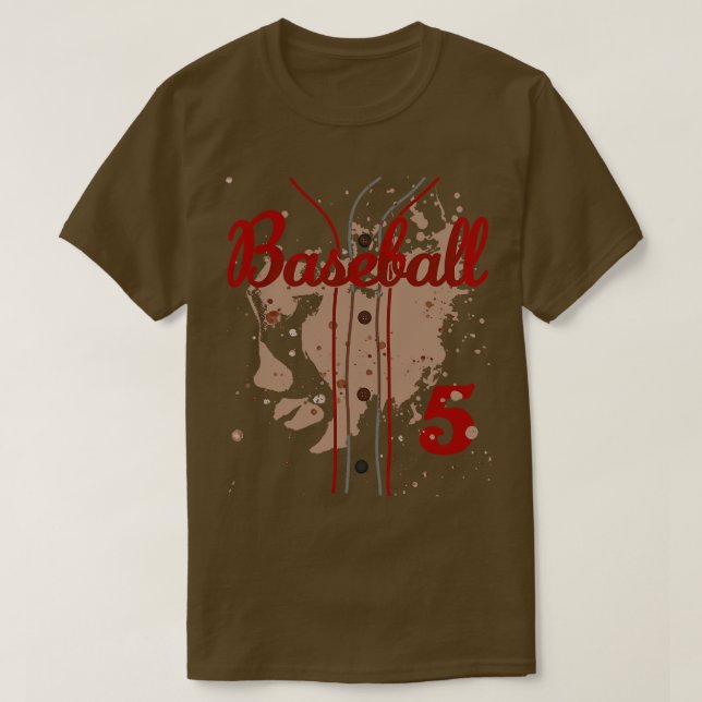 Camiseta Baseball Jersey Número 5 Crianças Baseball Uniform (Frente do Design)