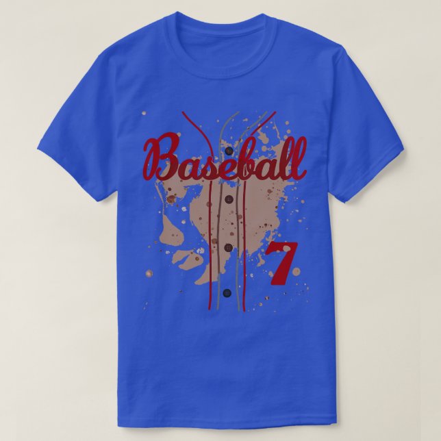 Camiseta Baseball Jersey Número 7 Crianças Baseball Uniform (Frente do Design)