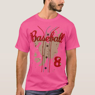 Camiseta Baseball Jersey Número 8 Crianças Baseball Uniform