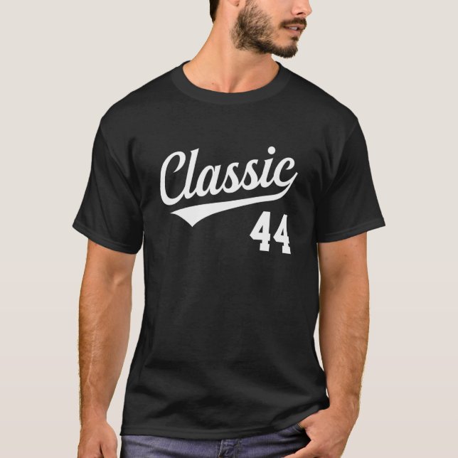 Camiseta Baseball Jersey Style Birthday Classic Age 44 (Frente)