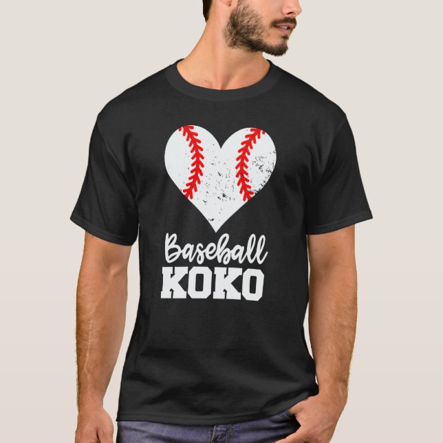 Camiseta Baseball Koko Baseball Heart Grandma Koko (Frente)