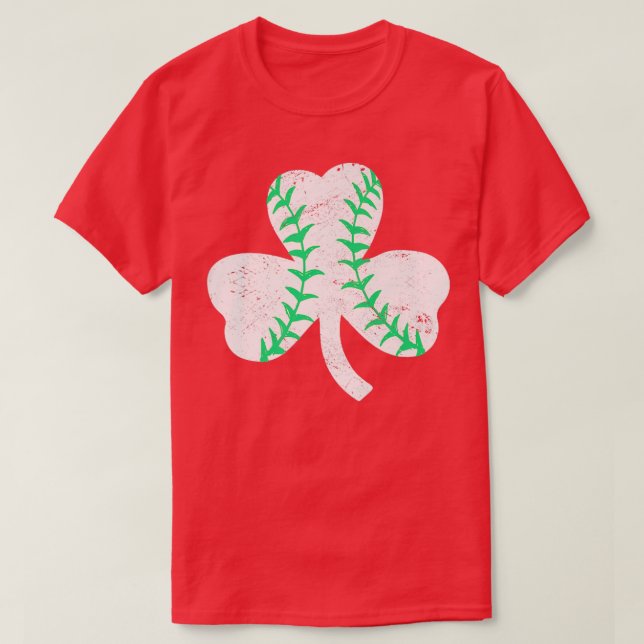 Camiseta Baseball Leprechaun Shamrock Men B (Frente do Design)