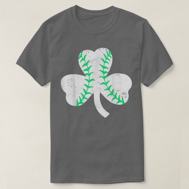 Camiseta Baseball Leprechaun Shamrock Men B (Frente do Design)