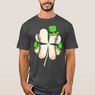 Camiseta Baseball Leprechaun Shamrock Men B