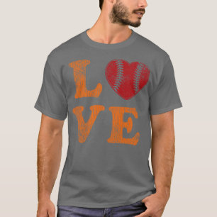 Camiseta Baseball Love Vintage Retro Texto Baseball Gi