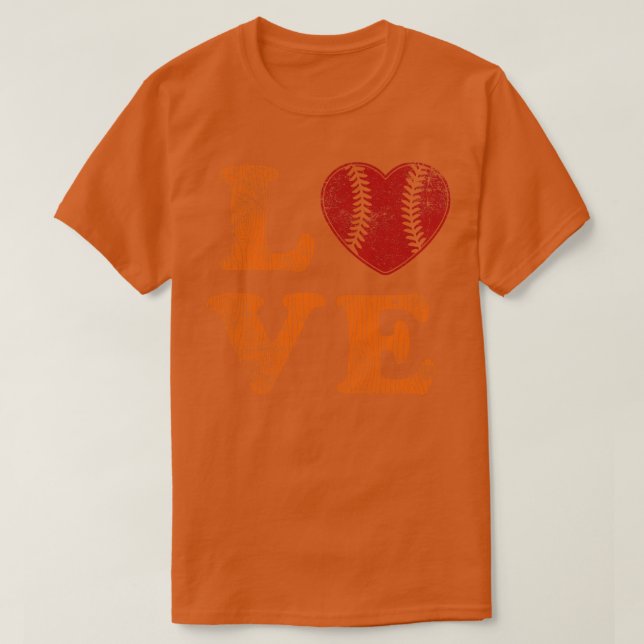 Camiseta Baseball Love Vintage Retro Texto Baseball Gi (Frente do Design)