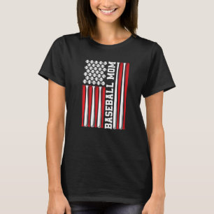 Camiseta Baseball Mãe Americana Bandeira 4 De Julho Patriót