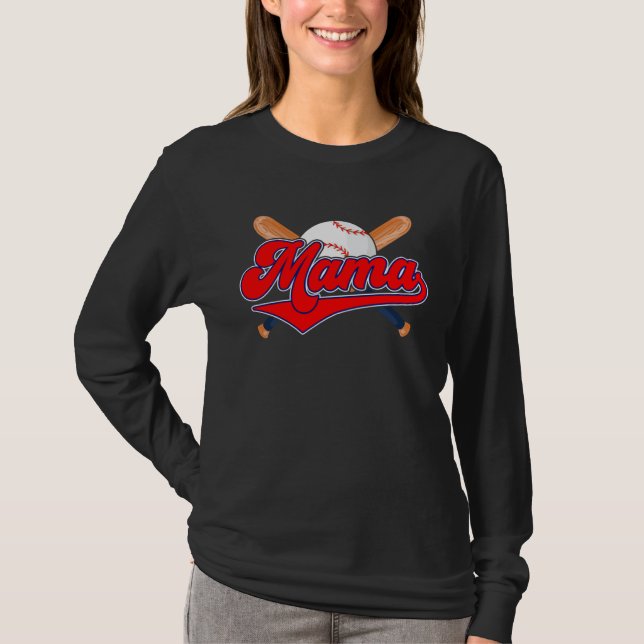 Camiseta Baseball Mama Grandma Softball Mother s Day Mom Mo (Frente)