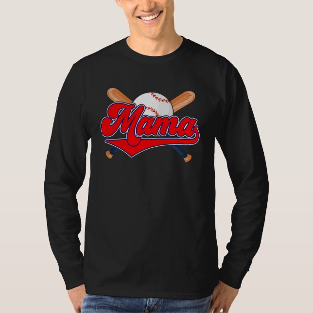 Camiseta Baseball Mama Grandma Softball Mother s Day Mom Mo (Frente)
