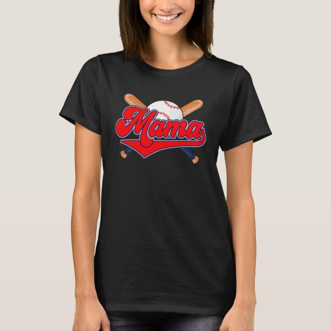 Camiseta Baseball Mama Grandma Softball Mother s Day Mom Mo (Frente)
