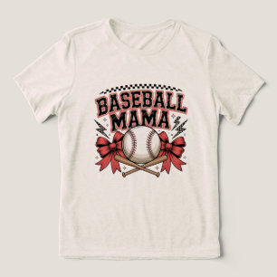 Camiseta Baseball Mama Mãe Orgulhosa Dia de Jogo E