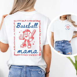 Camiseta Baseball Mama Personalizado & Nome da Equipe