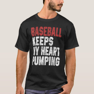 Camiseta Baseball Mantém Meu Coração Empurrando O Jogador D