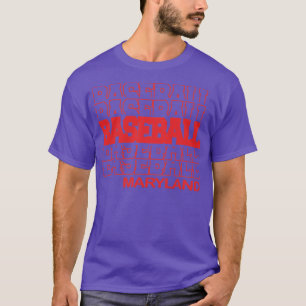 Camiseta Baseball Maryland em moderno empilhamento
