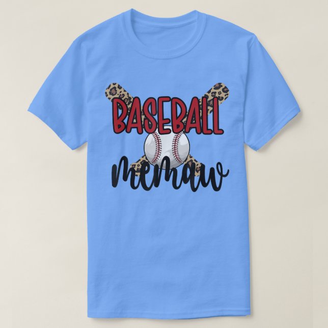 Camiseta Baseball Memaw Avó Baseball Player Memaw  (Frente do Design)
