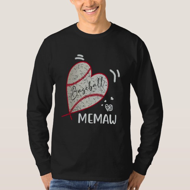 Camiseta Baseball Memaw Family Matching Players Team Memaw (Frente)