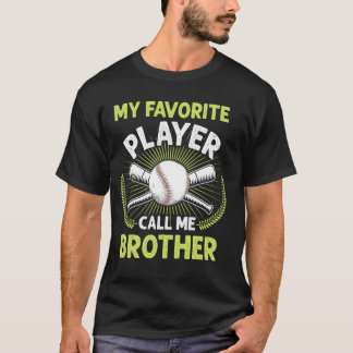 Camiseta Baseball Meu Jogador Favorito Me Chama de Irmão Vi