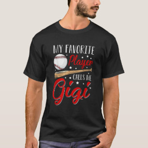Camiseta Baseball Meu Jogador Favorito Me Chama Gigi Heart