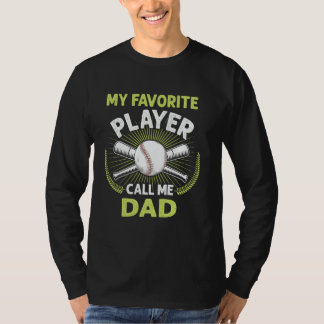 Camiseta Baseball Meu Jogador Favorito Me Chame De Pai Xm