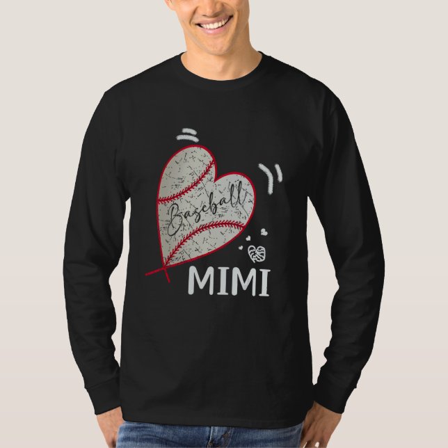 Camiseta Baseball Mimi Family Matching Players Team Mimi (Frente)
