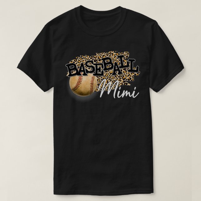 Camiseta Baseball Mimi Leopard Mother's Day  (Frente do Design)