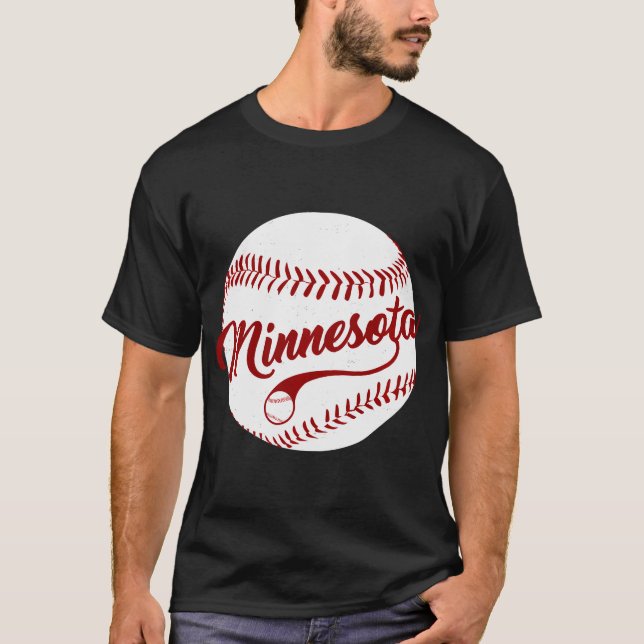 Camiseta Baseball Minnesota Team Love Baseball National (Frente)