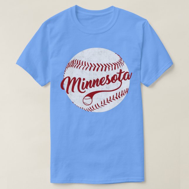 Camiseta Baseball Minnesota Team Love Baseball National Pas (Frente do Design)