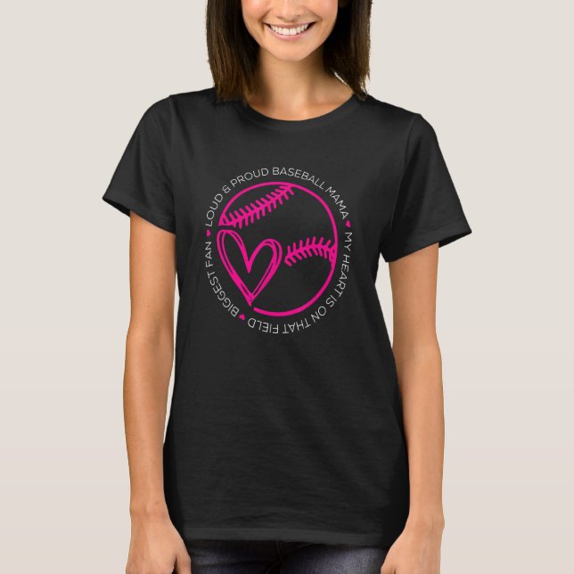 Camiseta Baseball Mom Baseball Player Baseball Mother 2 (Frente)