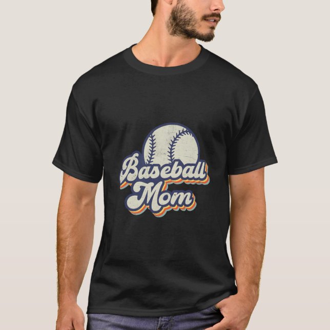 Camiseta Baseball Mom Mama Mother'S Day (Frente)
