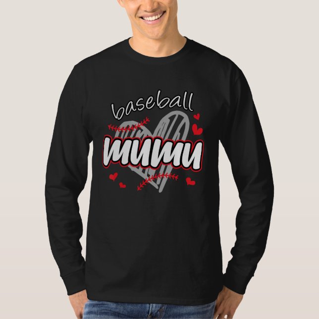 Camiseta Baseball MuMu  Sport Cute Mother Grandma Family (Frente)
