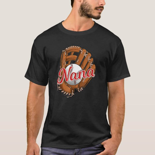 Camiseta Baseball Nana  Softball Sport Player Nanny  Humor (Frente)