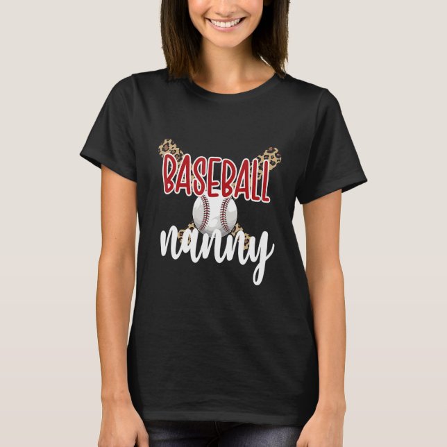 Camiseta Baseball Nanny Grandma Baseball Player Nanny (Frente)