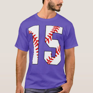Camiseta Baseball Número 15 15 Pl Favorito De Baseball Jers