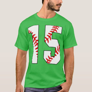 Camiseta Baseball Número 15 15 Pl Favorito De Baseball Jers