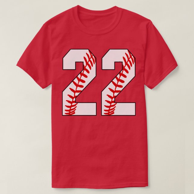 Camiseta Baseball Número 22 22 Baseball Jersey Pl Favorito (Frente do Design)